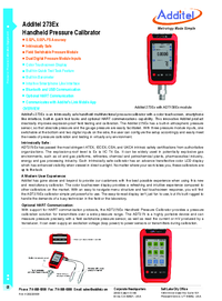 Thumbnail of document Data Sheet - 273Ex Handheld Pressure Calibrator